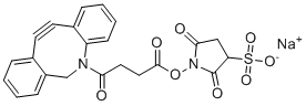 磺酸基二苯并环辛炔N-羟基琥珀酰亚胺酯分子结构 (CAS 1379761-19-9)