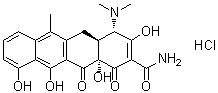 脱水四环素盐酸盐分子结构 (CAS 13803-65-1)