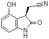 (3R)-2,3-Dihydro-4-hydroxy-2-oxo-1H-indole-3-acetonitrile molecular structure (CAS 1380540-77-1)