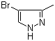 structure of CAS# 13808-64-5, 4-Bromo-3-methylpyrazole;4-Bromo-3-methyl-1H-pyrazole
