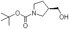 (R)-1-Boc-3-羟甲基吡咯烷分子结构 (CAS 138108-72-2)