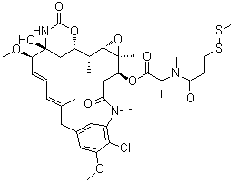 N2'-去乙酰基-N2'-[3-(甲基二硫基)-1-氧代丙基]美登素分子结构 (CAS 138148-68-2)