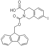 3,4-二氢-7-碘-2,3(1H)-异喹啉二甲酸 2-(9H-芴-9-基甲基)酯分子结构 (CAS 1383132-10-2)