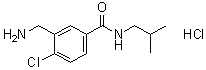 3-(Aminomethyl)-4-chloro-N-(2-methylpropyl)benzamide hydrochloride (1:1) molecular structure (CAS 1383133-66-1)