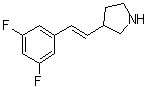 3-[2-(3,5-Difluorophenyl)ethenyl]pyrrolidine molecular structure (CAS 1383139-38-5)