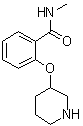 N-甲基-2-(3-哌啶基氧基)苯甲酰胺分子结构 (CAS 1383420-87-8)