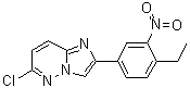 6-氯-2-(4-乙基-3-硝基苯基)咪唑并[1,2-b]哒嗪分子结构 (CAS 1383624-01-8)
