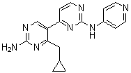 4'-(环丙基甲基)-N2-4-吡啶基[4,5'-联嘧啶]-2,2'-二胺分子结构 (CAS 1383716-40-2)