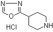 4-(1,3,4-恶二唑-2-基)哌啶盐酸盐分子结构 (CAS 1384079-20-2)
