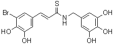 (2E)-3-(3-Bromo-4,5-dihydroxyphenyl)-N-[(3,4,5-trihydroxyphenyl)methyl]-2-propenethioamide molecular structure (CAS 1384426-12-3)