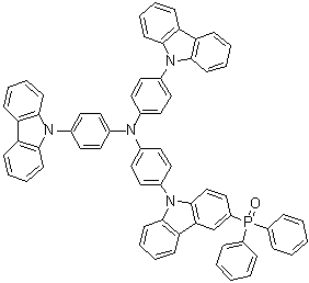 N,N-Bis[4-(9H-carbazol-9-yl)phenyl]-4-[3-(diphenylphosphinyl)-9H-carbazol-9-yl]benzenamine molecular structure (CAS 1384725-25-0)
