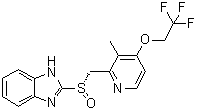 (-)-兰索拉唑分子结构 (CAS 138530-95-7)