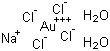 二水四氯金酸钠分子结构 (CAS 13874-02-7)