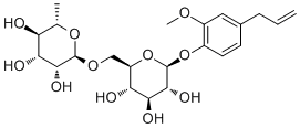 丁香酚芸香糖苷分子结构 (CAS 138772-01-7)
