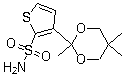 3-(2,5,5-Trimethyl-1,3-dioxan-2-yl)-2-thiophenesulfonamide molecular structure (CAS 138890-87-6)