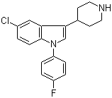 5-Chloro-1-(4-fluorophenyl)-3-(4-piperidinyl)-1H-indole molecular structure (CAS 138900-27-3)