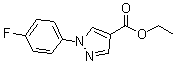 Ethyl 1-(4-fluorophenyl)-1H-pyrazole-4-carboxylate molecular structure (CAS 138907-73-0)