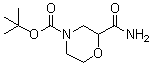 2-(Aminocarbonyl)-4-morpholinecarboxylic acid 1,1-dimethylethyl ester molecular structure (CAS 1389674-61-6)