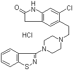 Ziprasidone hydrochloride molecular structure (CAS 138982-67-9)