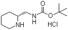 (R)-Piperidin-2-ylmethylcarbamic acid tert-butyl ester hydrochloride molecular structure (CAS 139004-96-9)