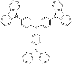 4,4',4''-三(咔唑-9-基)三苯胺分子结构 (CAS 139092-78-7)