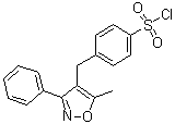 4-[(5-甲基-3-苯基-4-异恶唑基)甲基]苯磺酰氯分子结构 (CAS 1391051-82-3)