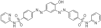 4-[4-Hydroxy-3-[4-(pyridin-2-ylsulfamoyl)phenyl]diazenylphenyl]diazenyl-N-pyridin-2-ylbenzenesulfonamide molecular structure (CAS 1391062-35-3)