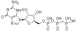 5'-Guanylyl methylenediphosphonate molecular structure (CAS 13912-93-1)