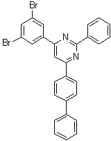4-[1,1'-联苯]-4-基-6-(3,5-二溴苯基)-2-苯基嘧啶分子结构 (CAS 1393350-29-2)