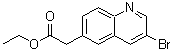 3-溴-6-喹啉乙酸乙酯分子结构 (CAS 1393353-34-8)