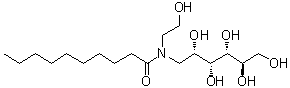 N-Decanoyl-N-(2-hydroxyethyl)glucamine molecular structure (CAS 139361-84-5)