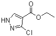 3-氯-1H-吡唑-4-羧酸乙酯分子结构 (CAS 1393667-83-8)