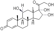 16alpha-羟基泼尼松龙分子结构 (CAS 13951-70-7)