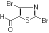2,4-二溴噻唑-5-甲醛分子结构 (CAS 139669-95-7)