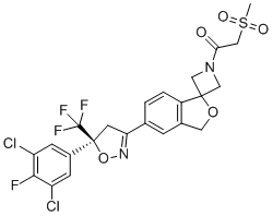 Sarolaner molecular structure (CAS 1398609-39-6)