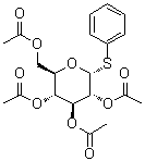 苯基 1-硫代-alpha-D-吡喃葡萄糖苷 2,3,4,6-四乙酸酯分子结构 (CAS 13992-16-0)