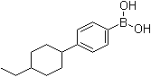 B-[4-(4-乙基环己基)苯基]硼酸分子结构 (CAS 1400809-86-0)