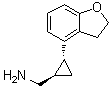 (1R,2R)-2-(2,3-二氢-4-苯并呋喃基)环丙烷甲胺分子结构 (CAS 1400898-49-8)