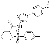 (2R)-N-[4-(4-Methoxyphenyl)-2-thiazolyl]-1-[(4-methylphenyl)sulfonyl]-2-piperidinecarboxamide molecular structure (CAS 1401242-74-7)