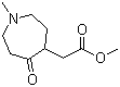 六氢-1-甲基-5-氧代-1H-氮杂卓-4-乙酸甲酯分子结构 (CAS 14037-05-9)