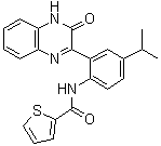 N-[2-(3,4-二氢-3-氧代-2-喹喔啉基)-4-(1-甲基乙基)苯基]-2-噻吩甲酰胺分子结构 (CAS 1404437-62-2)