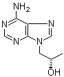 L-(+)-9-(2-羟基丙基)腺嘌呤分子结构 (CAS 14047-27-9)