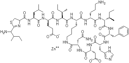 杆菌肽锌分子结构 (CAS 1405-89-6)