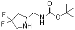 N-[[(2R)-4,4-Difluoro-2-pyrrolidinyl]methyl]carbamic acid 1,1-dimethylethyl ester molecular structure (CAS 1407991-26-7)