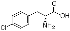 结构式 CAS# 14091-08-8, D-4-氯苯丙氨酸; 4-氯-D-苯丙氨酸