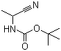 (1-氰基乙基)氨基甲酸叔丁酯分子结构 (CAS 141041-80-7)