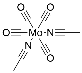 Bis(acetonitrile)tetracarbonylmolybdenum(0) molecular structure (CAS 14126-87-5)