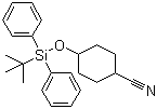 4-[(叔丁基二苯基硅烷基)氧基]环己烷甲腈分子结构 (CAS 141336-97-2)
