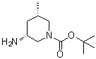 (3R,5S)-rel-3-氨基-5-甲基-1-哌啶羧酸叔丁酯分子结构 (CAS 1413367-76-6)