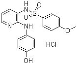 N-[2-[(4-羟基苯基)氨基]-3-吡啶基]-4-甲氧基苯磺酰胺单盐酸盐分子结构 (CAS 141450-48-8)